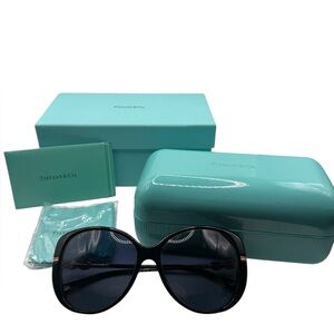 Tiffany & Co. Black Polarized Sunglasses TF4025-B 8001/3C with inclusions